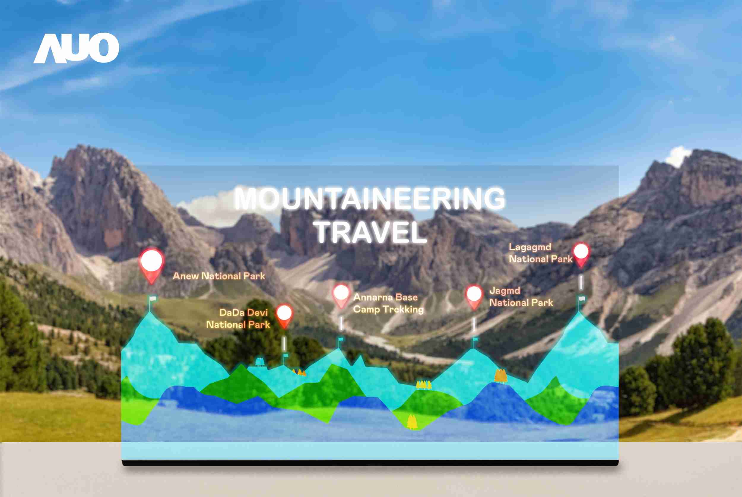 口袋牛店展示全球单片尺寸最大(*)42吋透明Micro LED显示器拼接而成的〝64吋透明Micro LED显示器〞，，，具备高透明度、、、1,000 nits高亮度、、、、广色域、、采用三边无边框的无缝拼接等多重特色，，，呈现超高清、、、、细腻画质而不遮挡后方视觉，，，满足层峰需求，，，可广泛运用于零售、、艺术展览或商业空间等场域